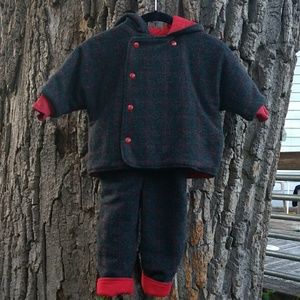 Super cute vintage girls winter playset 100% wool
